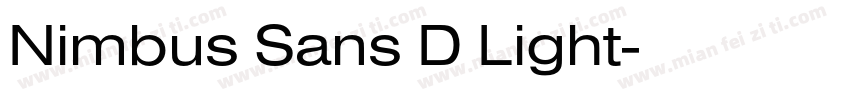 Nimbus Sans D Light字体转换